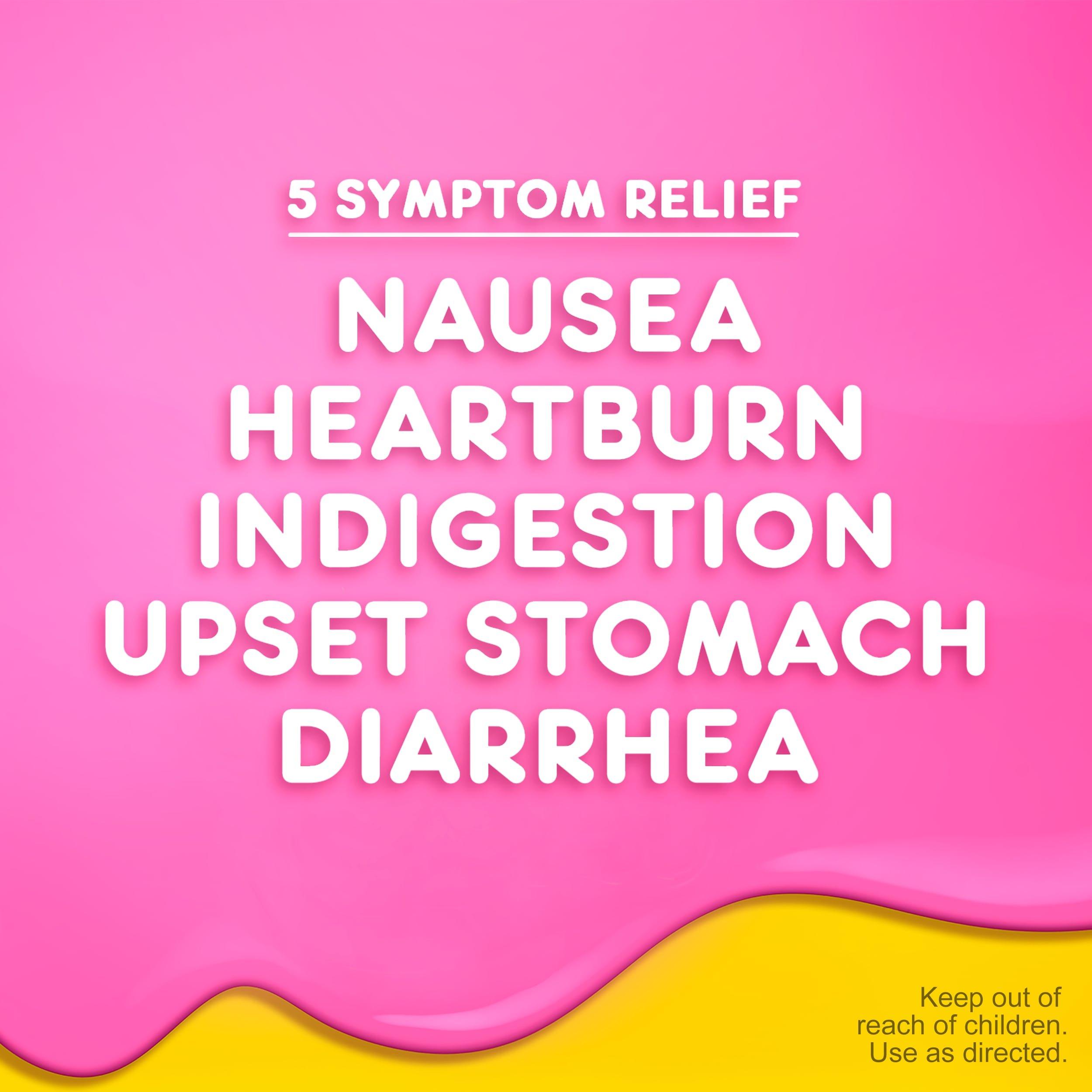 Pepto Bismol Pepto Bismol Chewable Tablets for Nausea, Heartburn, Indigestion, Upset Stomach, and Diarrhea - 5 Symptom Fast Relief, Original Flavor 12 ct (Pack of 2)
