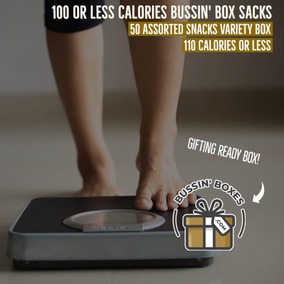 Bussin Boxes Low Calorie Snacks Variety Pack with 100 Calorie Snacks (50 Count)
