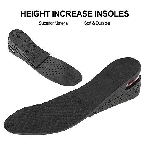 TMISHION Increase Insoles, Height Adjustable 4 Layer Increase Insoles Unisex PU Height of heel lift Highest insoles(03# 3 Layers)