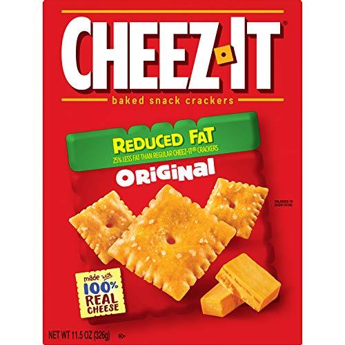 Cheez-It Cheez-It, Baked Snack Cheese Crackers, Reduced Fat Original, Made with 100% Real Cheese, 11.5oz Box(pack of 4)