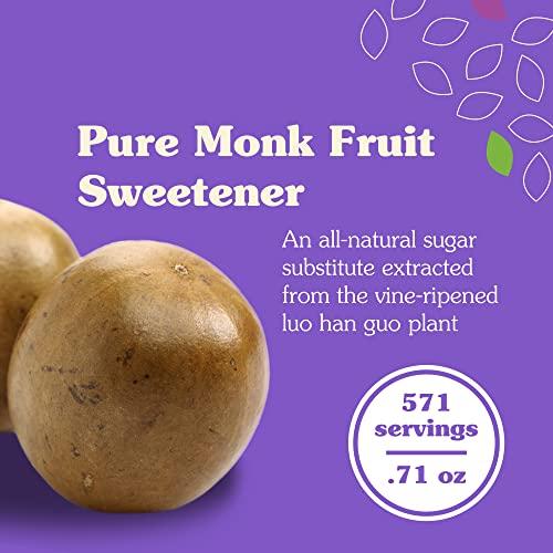 NuNaturals NuNaturals All-Natural Monk Fruit Powder Plant-Based Sweetener, Zero-Calorie, Low Glycemic.71 oz