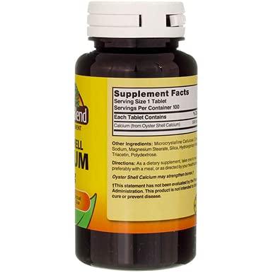 Nature's Blend Nature's Blend Oyster Shell Calcium 500 mg Tablets - 100 ct, Pack of 5