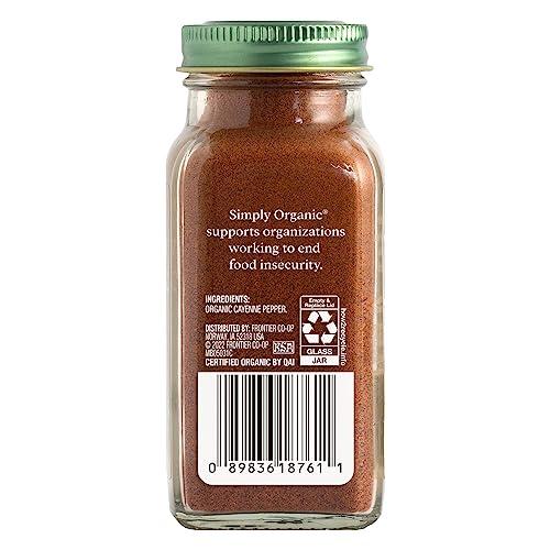 Simply Organic Simply Organic Cayenne Pepper, 2.89 Ounce, Pure, Organic Cayenne Peppers, No GMO\'s, Kosher Certified