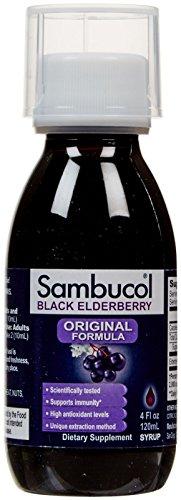 Sambucol Sambucol Black Elderberry Syrup - Sambucus Elderberry Syrup, Black Elderberry Liquid, Immune Support, Elderberry Syrup for Kids and Adults, High Antioxidants, Gluten Free - Original Formula, 4 Fl Oz