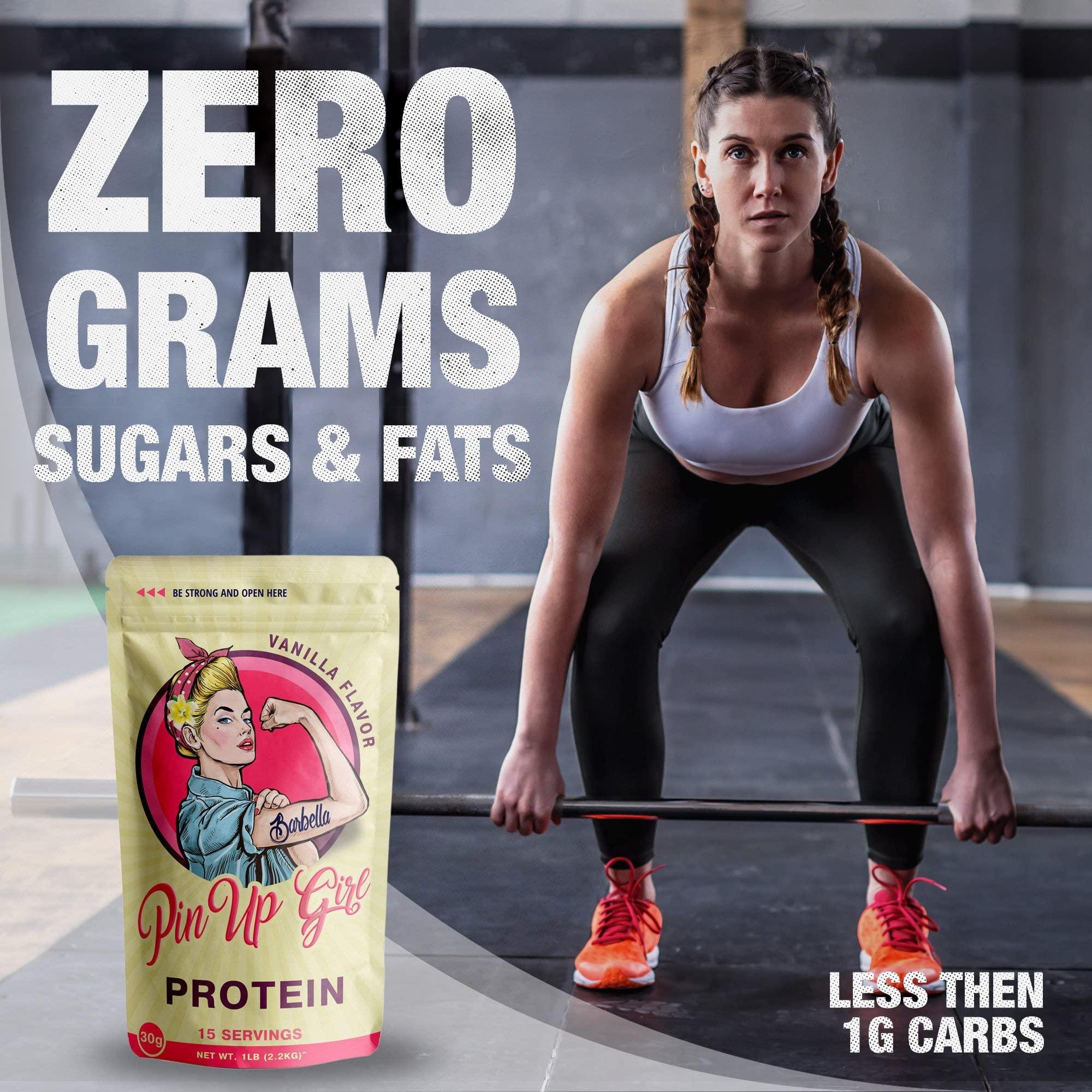 Pin Up Girl Pin Up Girl Whey Protein Isolate Powder | French Vanilla | 25g of Protein Per Serving | Premium Muscle-Building Whey Protein for Women | Fat Free, Low Calorie, Low Carb, No Added Sugar (32 Ounces)