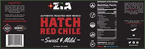 Zia Green Chile Company Original New Mexico Hatch Red Chile By Zia Green Chile Company - Delicious Flame-Roasted, Peeled & Diced Southwestern Certified Red Peppers For Salsas, Stews & More, Vegan & Gluten-Free - 16oz