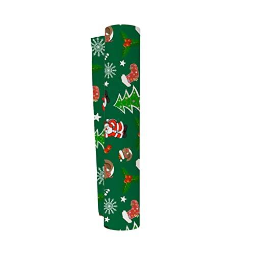 Vantaso Christmas Tree Santa Green Wrapping Paper Rolls for Birthday Weddings Holiday Pack of 3 Roll Gift Wrapping Paper 23 x 58 inch Per roll