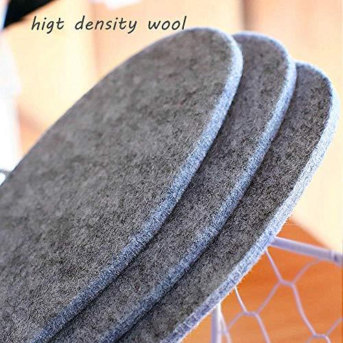 YESSQ Wool Felt Warm Shoe Insoles - Wool Felt Boot Shoe Insert Insoles Women 6