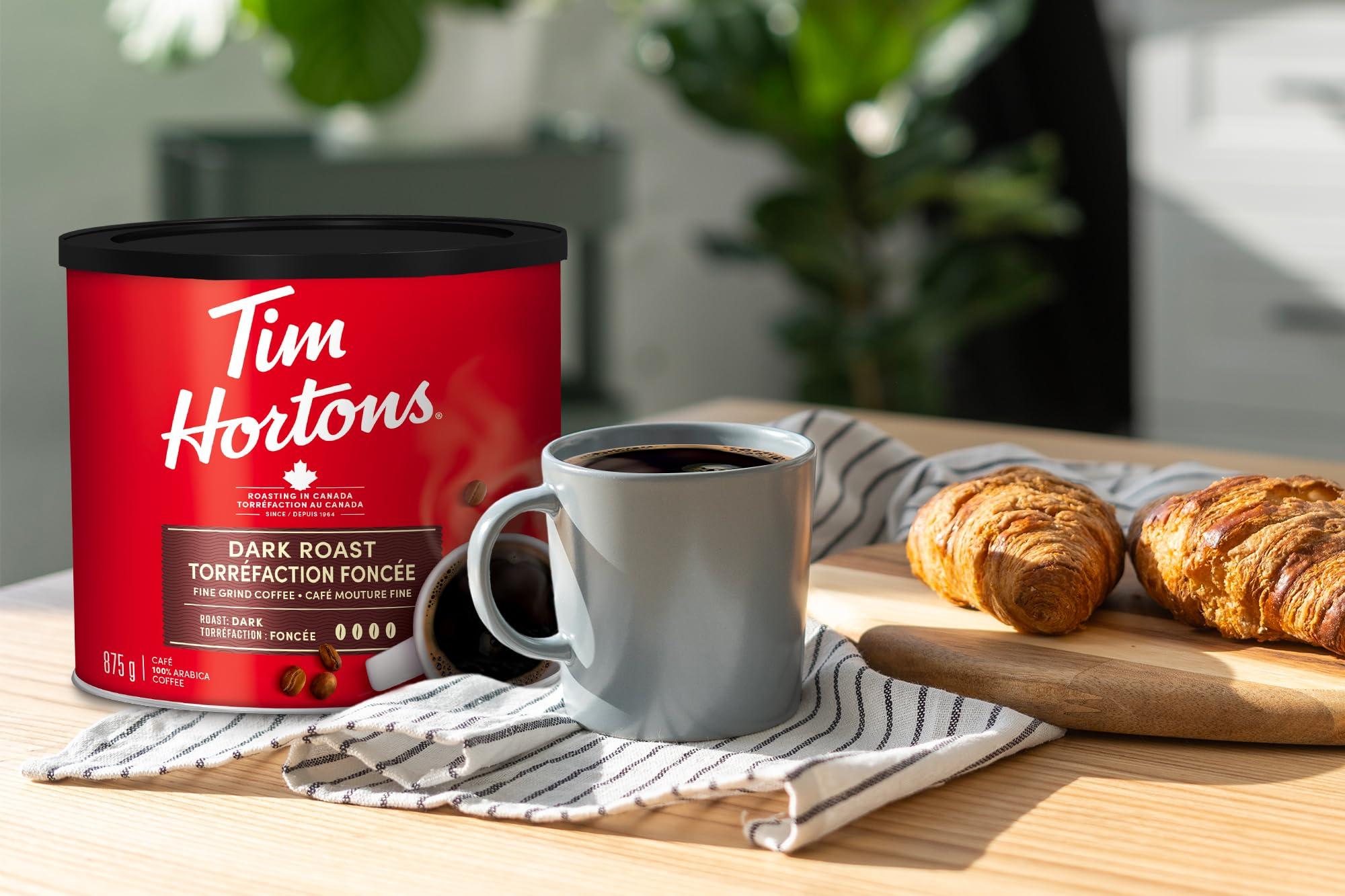 Tim Hortons Tim Hortons Tim Horton\'s 100% Arabica Dark Roast, Ground Coffee, 875g/30.86 Ounce
