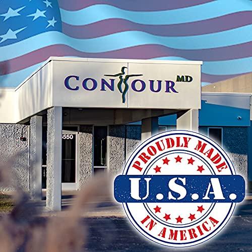 ContourMD Abdominal Binder Post Surgery Compression Wrap - Torso Liposuction, Mommy Makeover, and Tummy Tuck Compression Garment - White 12in Postpartum Belt and C-Section Recovery Belly Band (S13-12) Large