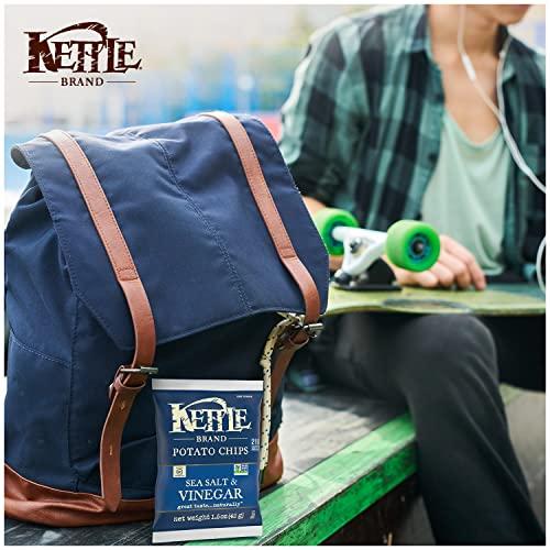 Kettle Brand Kettle Brand Potato Chips, Sea Salt & Vinegar Kettle Chips, Snack Bag, 1.5 Oz (Pack of 24)