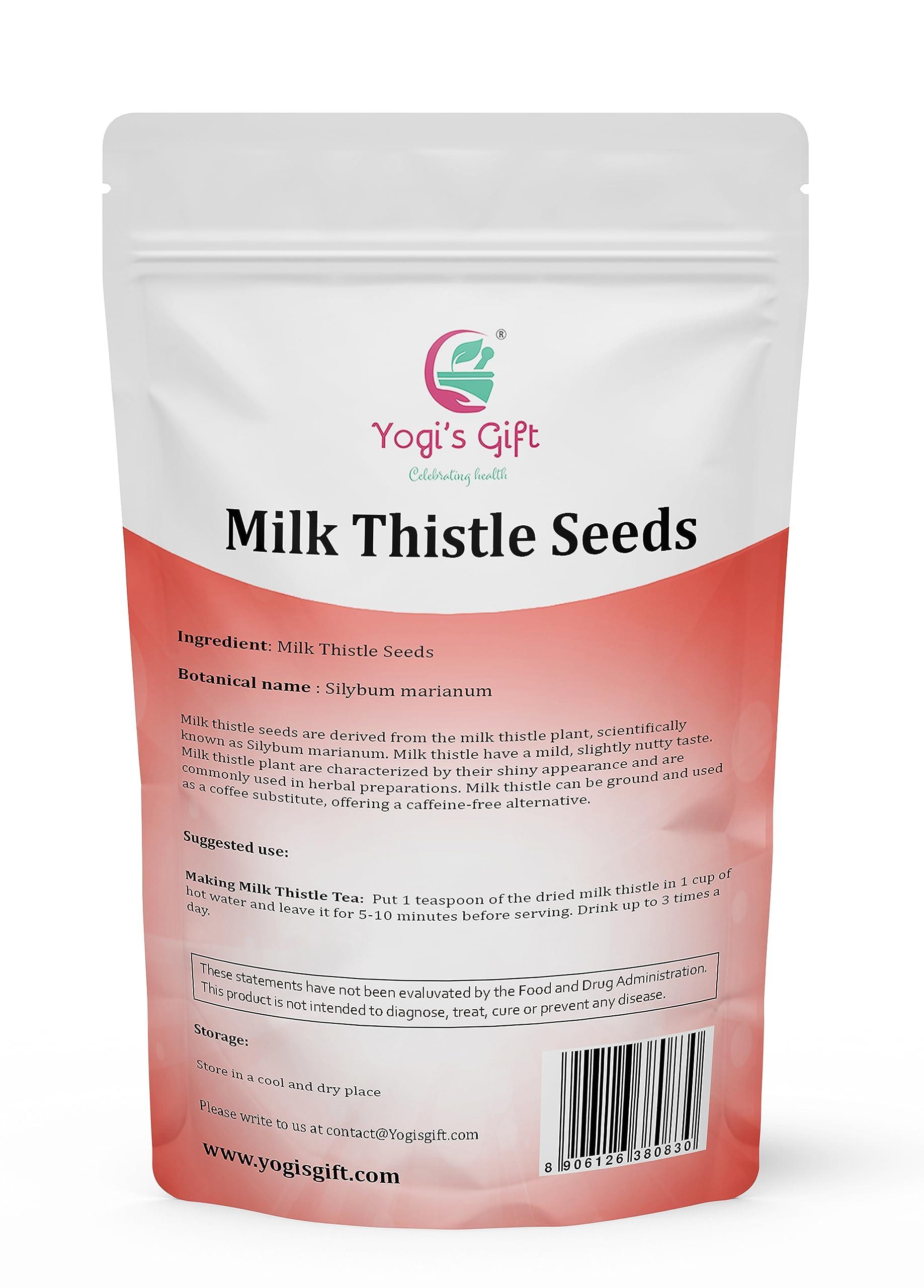 YOGIS GIFT  Celebrating health Milk Thistle Tea (Seeds) 1 LB | Promotes Liver Health | Loose Bulk Bag | by Yogi\'s Gift