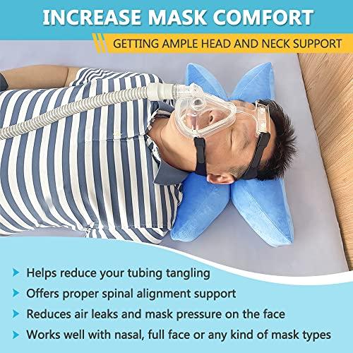 Zelen Zelen CPAP Pillow for Side Sleeper CPAP Nasal Pillows Side Sleeping CPAP Mask Pillow for Stomach Sleeper Comfort CPAP Sleep Pillow for CPAP Users - Reduces Mask Pressure & Air Leaks