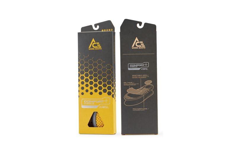 Shoes for Crews Shoes For Crews Comfort Insole with Gel for Men\'s, Women\'s, Inserts to Fit Work Boots and Shoes - Arch Support & Shock Absorption,Men\'s 10, Women\'s 11