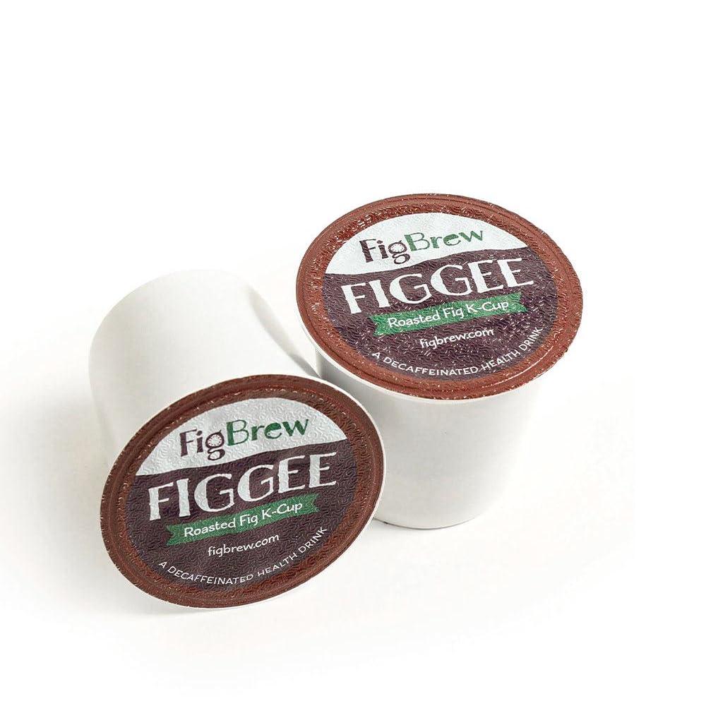 FigBrew FigBrew Figgee Roasted Fig Coffee Substitute, Coffee Alternative | Gluten-Free, Caffeine-Free, Organic & Natural Flavor | 12 Individual K-Cups, Single-Serve Pods