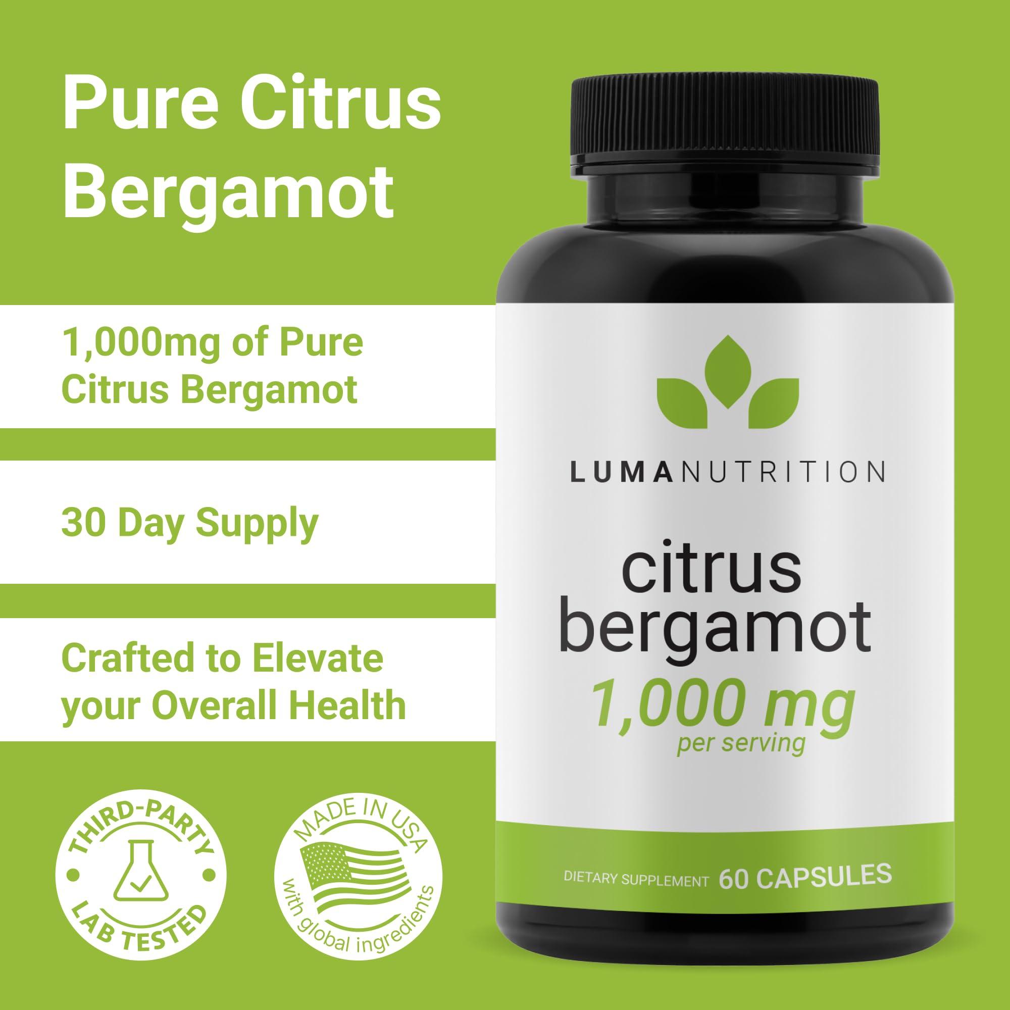 Luma Nutrition Luma Nutrition Citrus Bergamot 1000mg - Citrus Bergamot Supplement - Made in The USA - Veteran Owned - 60 Capsules