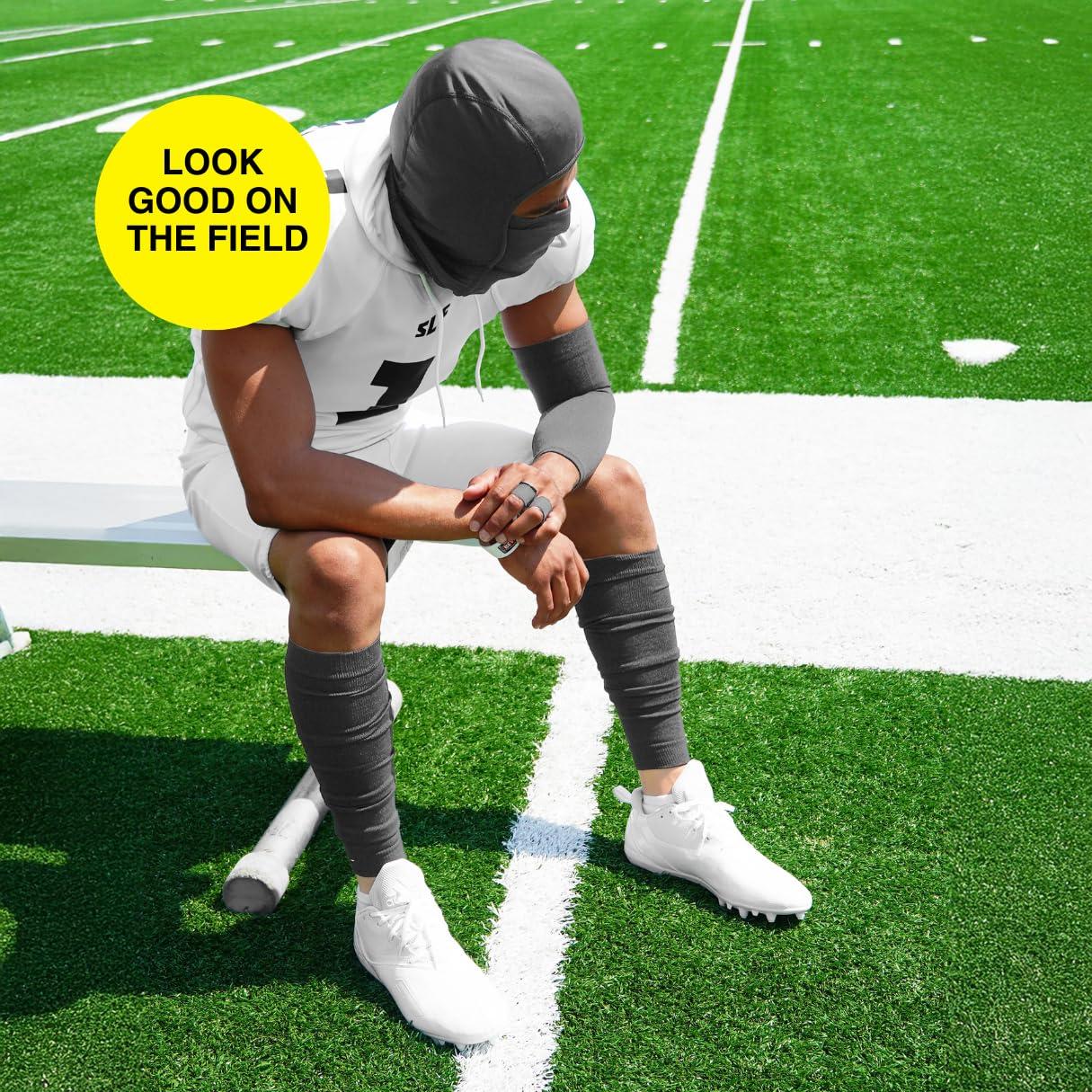 SLEEFS SLEEFS Calf Compression Leg Sleeves - Football Leg Sleeves for Youth Athletes - Shin Splint Support (Gray)