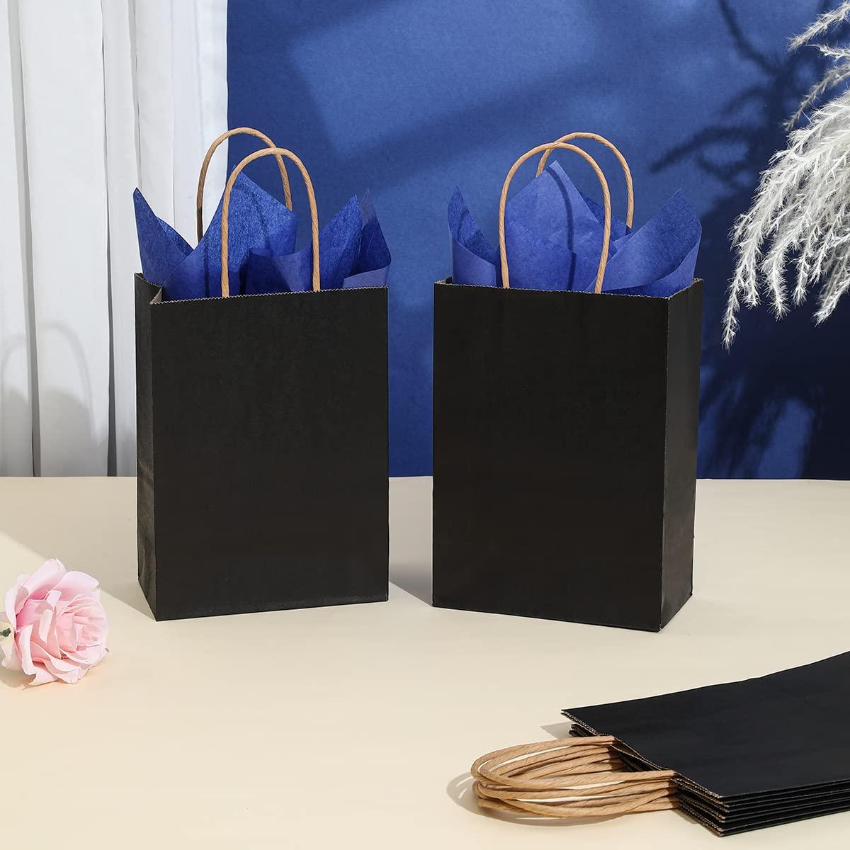 Vammy Vammy 32 Pack Small Gift Paper Bags 5.9x3.15x8.27 inch, Party Favor Gift Bags with Handles, Kraft Paper Gift Bags Bulk for Birthday Wedding Party Favors Baby Shower Grocery Retail Shopping Business