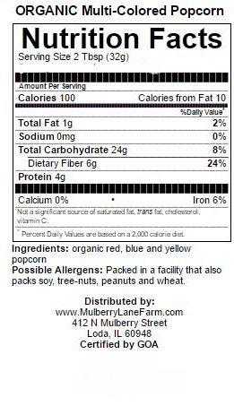 Mulberry Lane Farms Multi-colored Popcorn Popping Corn 5 Pounds (Calico or Rainbow) Kernels, USDA Certified Organic, Non-GMO Bulk, Product of USA