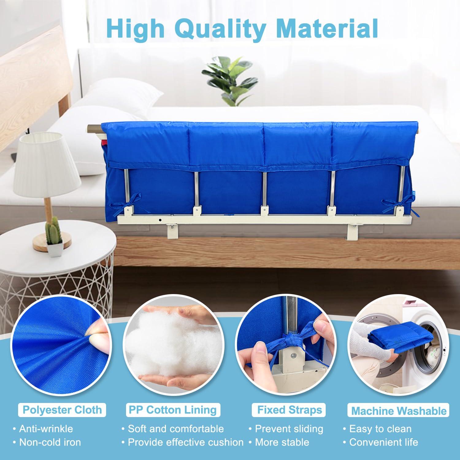 NEAUDE NEAUDE Bed Rail Covers for Hospital Bed Bumper Pads Medical Foam Padding Bumpers Bedside Pad for Elderly Adults Seniors Bed Side Protection Safety Rail Guard Bedrail Bumper(48"x12")