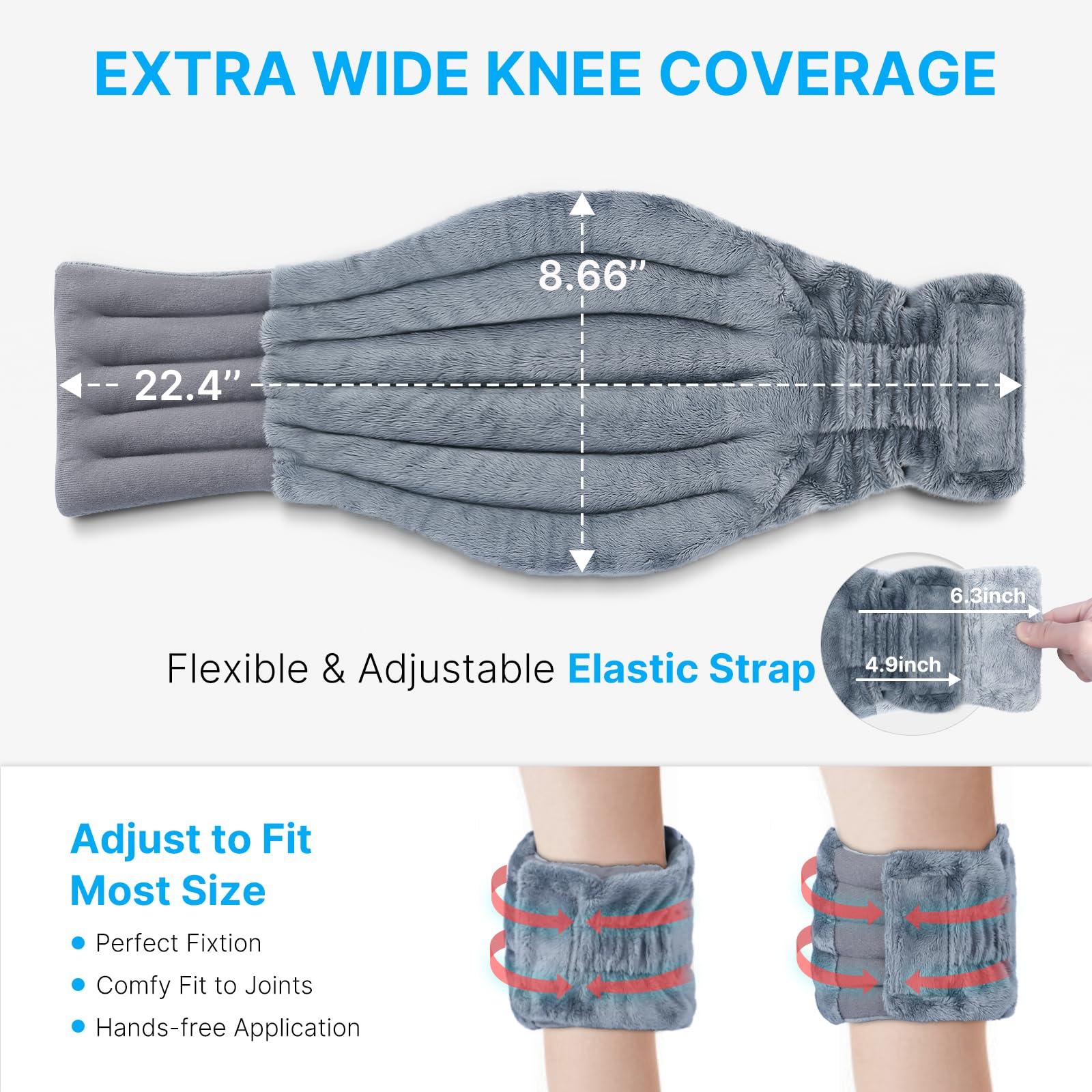 Atsuwell Atsuwell Microwave Heating Pad for Knee, Microwavable Heated Knee Wrap for Elbow, Cramps, Muscle, Joint, Knee Heating Pad Microwavable for Warm Compression, 2 Packs