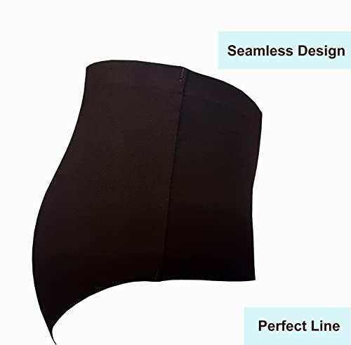 AI AI Washable Absorbency Urinary Incontinence Underwear for Women, Seamless Leak Proof Cotton High Waist Panties (50ML), 4XL(Black)
