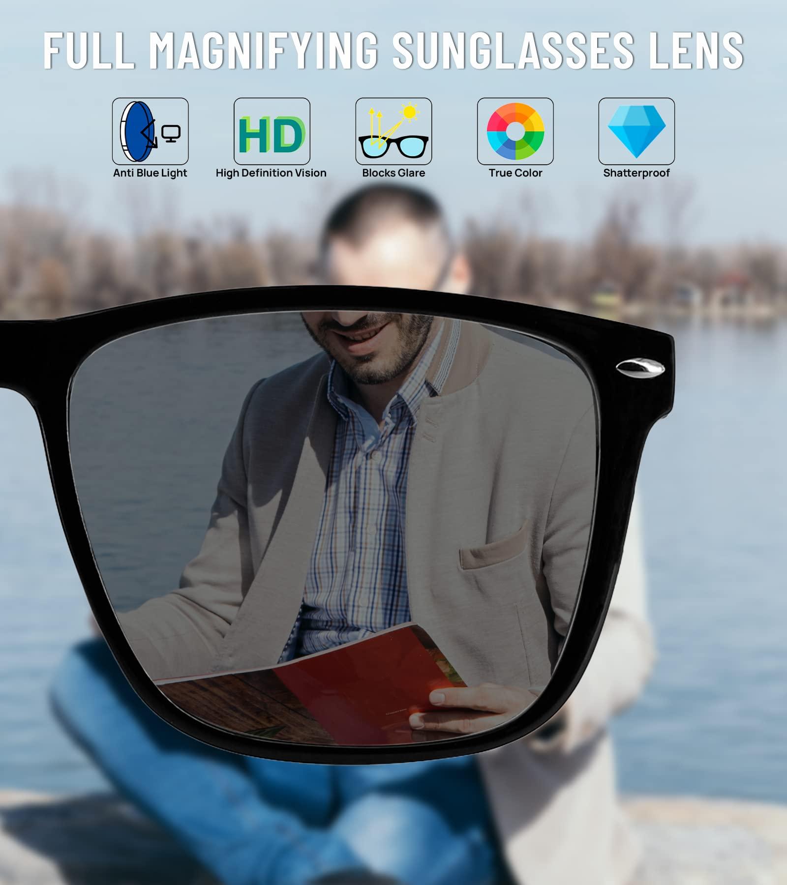 WEMOOTANTS WEMOOTANTS Reading Sunglasses 3.50 for Men Big Sun Readers With Durable Spring Hinges 1.0 1.25 1.5 1.75 2.0 2.25 2.5 2.75 3.0 3.5 4.0 Outdoor UV Protection Comfortable Fit (Black 350)