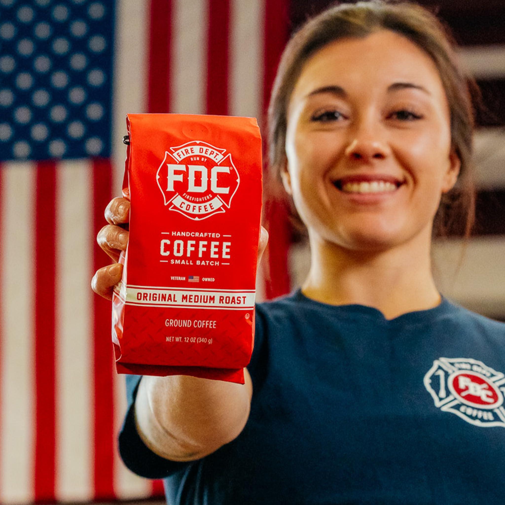 Fire Department Coffee Fire Department Coffee - Gives Back to Firefighters - Balanced & Smooth Original Medium Roast Ground Coffee - Roasted in the USA - Veteran Owned -12 oz