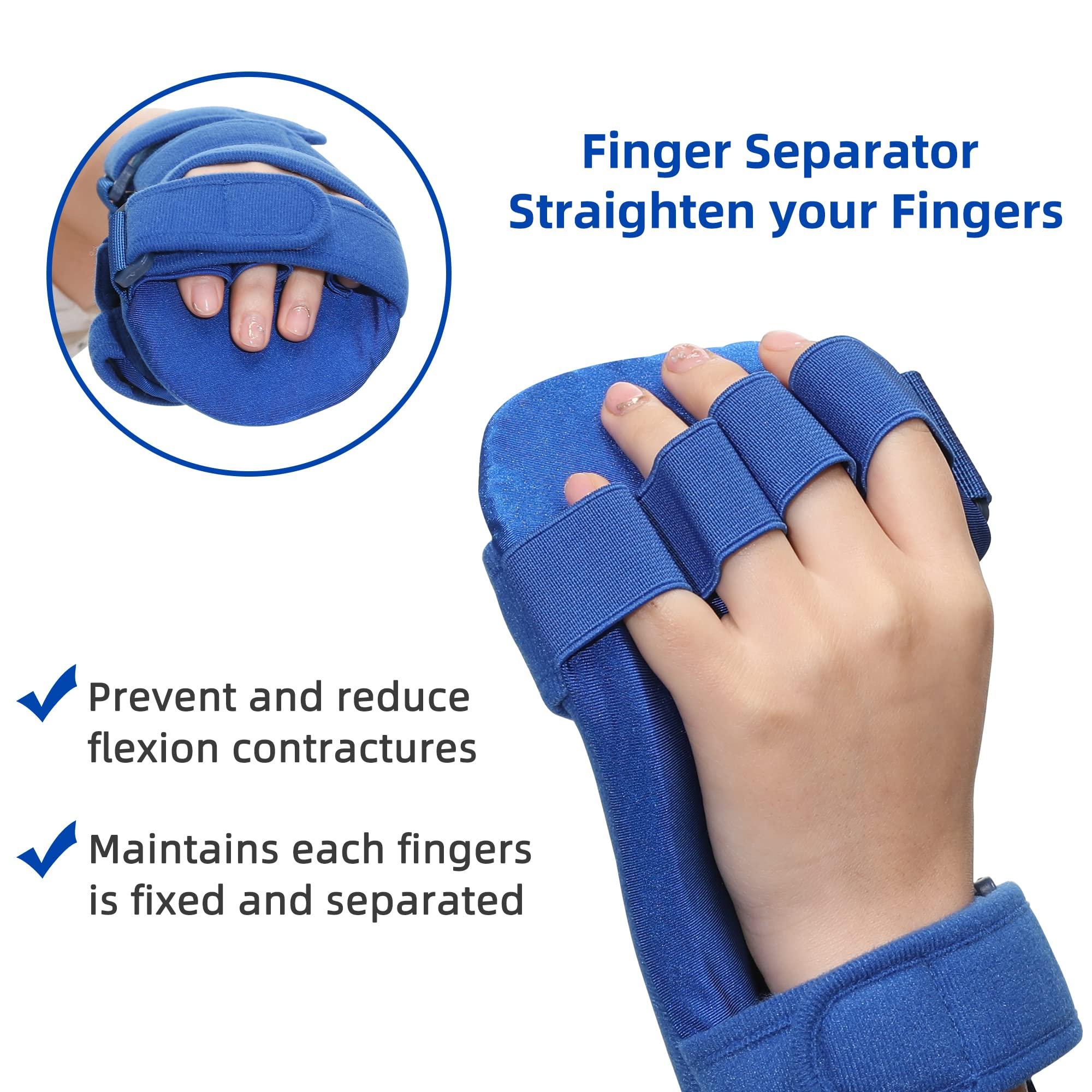 Fanwer Resting Hand Splint, Stroke Hand Therapy Equipment, Hand Brace with Finger Support for Stroke Recovery Patients, Carpal Tunnel Syndrome, Arthritis, Tendinitis, Metacarpal Breaks (Left)