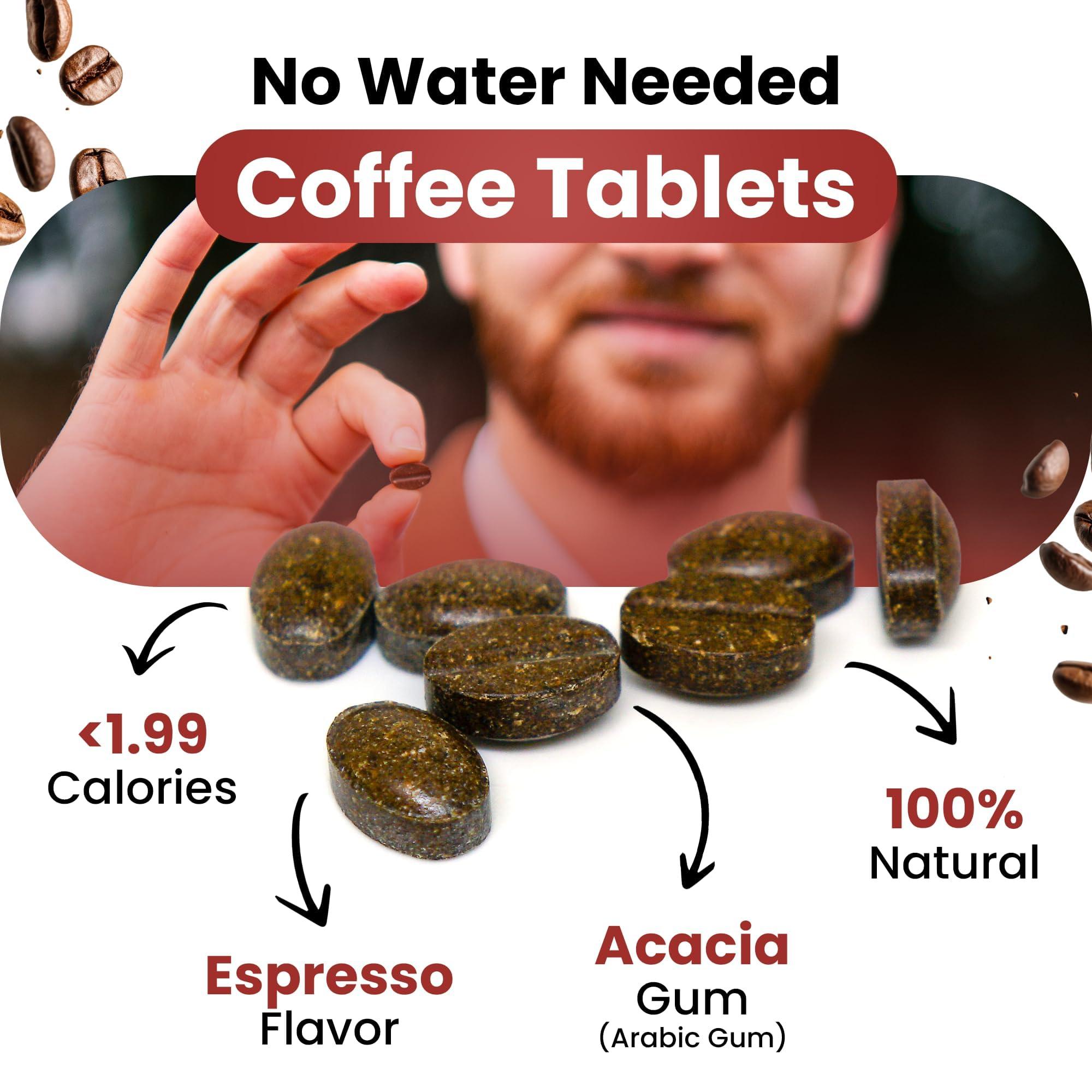 Prifa PriFa Coffee Tablets, Pocket Coffee Espresso To Go - Unsweetened Real Coffee Absorbable Coffee Candy - Natural Sugar Free Instant Coffee, Caffeine Mints for Keto (Espresso, 1 Pack, 25 Tablets)