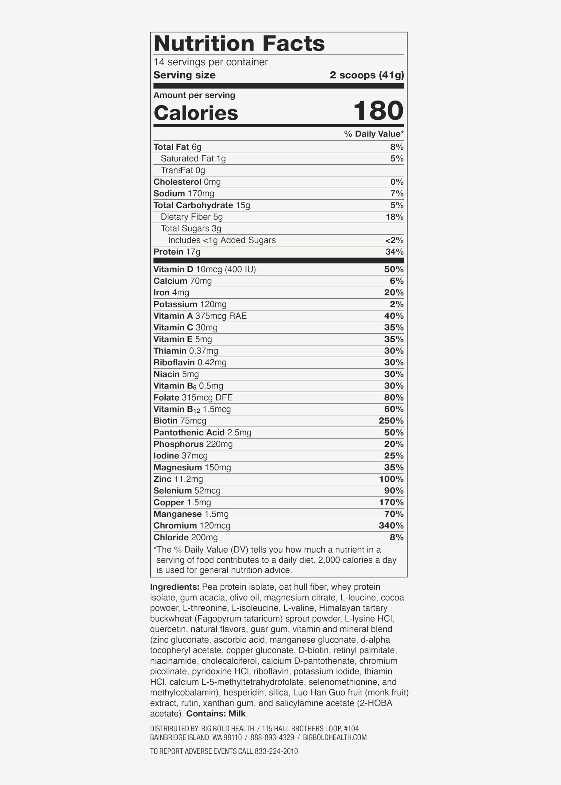 BIG BOLD HEALTH BIG BOLD HEALTH HTB Rejuvenate Superfood Advanced Protein Shake Mix- Superfood Protein Powder, Plant-Based Protein Shake for Immune Rejuvenation, French Vanilla Flavor