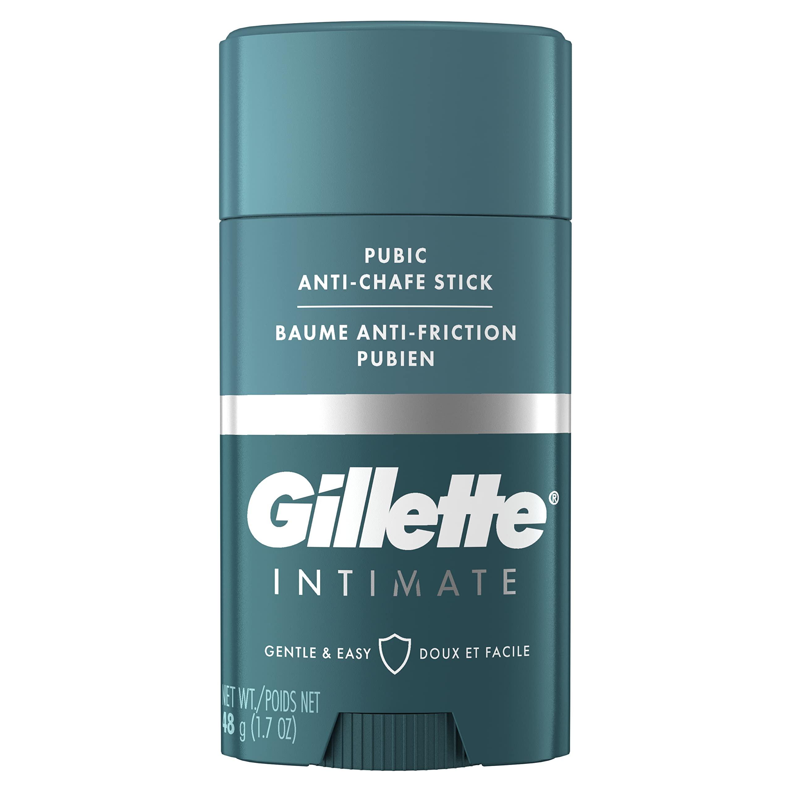 Gillette Gillette Intimate Pubic Anti-chafe Stick, Reduces Rubbing and Irritation, Pubic Anti-Chafing For Men, Easy Application, Dermatologist Tested
