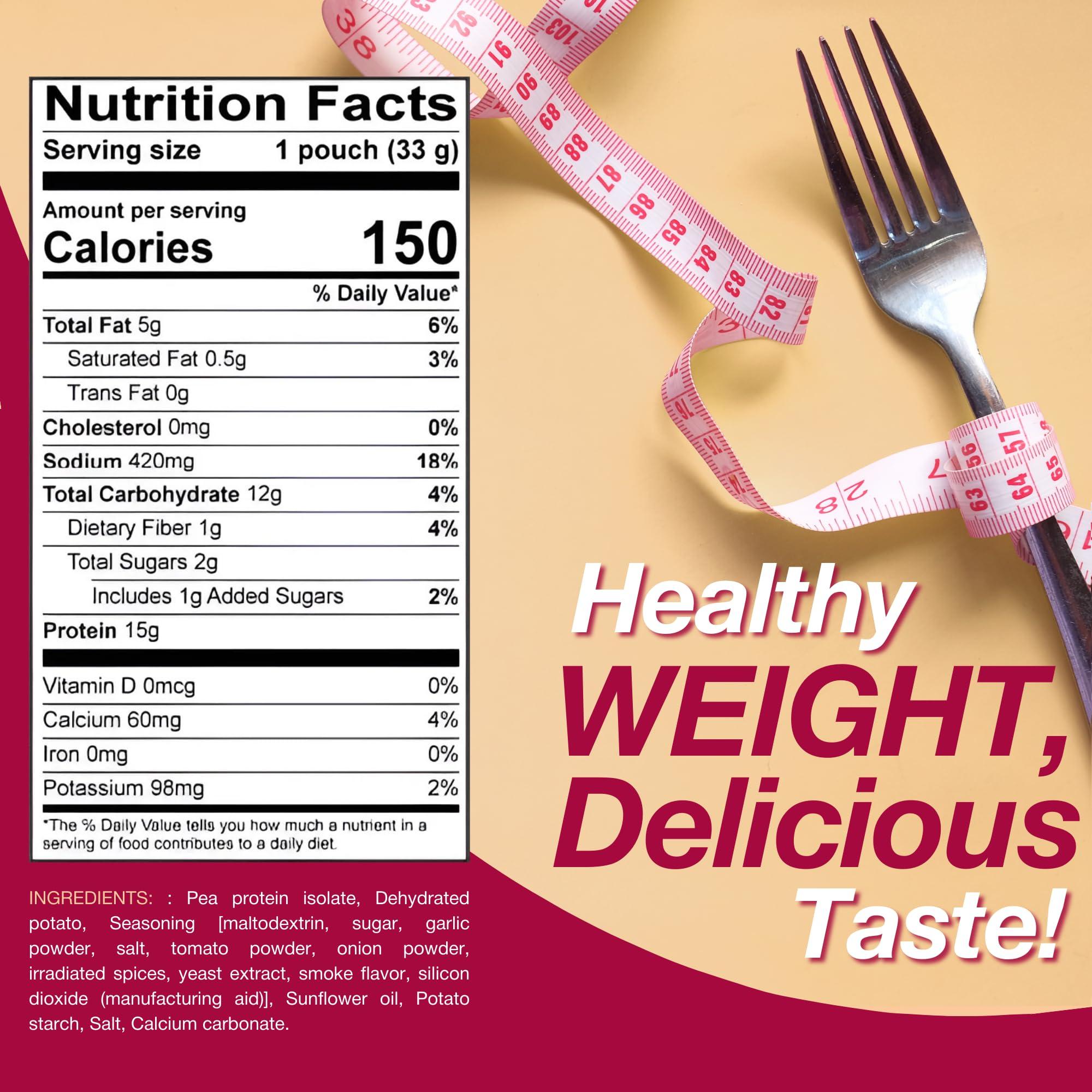 ProtiDIET ProtiDIET BBQ High Protein Crisps - Gluten Free, Low Fat, Naturally Flavoured - Savory Healthy Snacks for Adults, Potato and Pea Guilt Free Enjoyment Crisp- 7 Pouch Protein Snacks