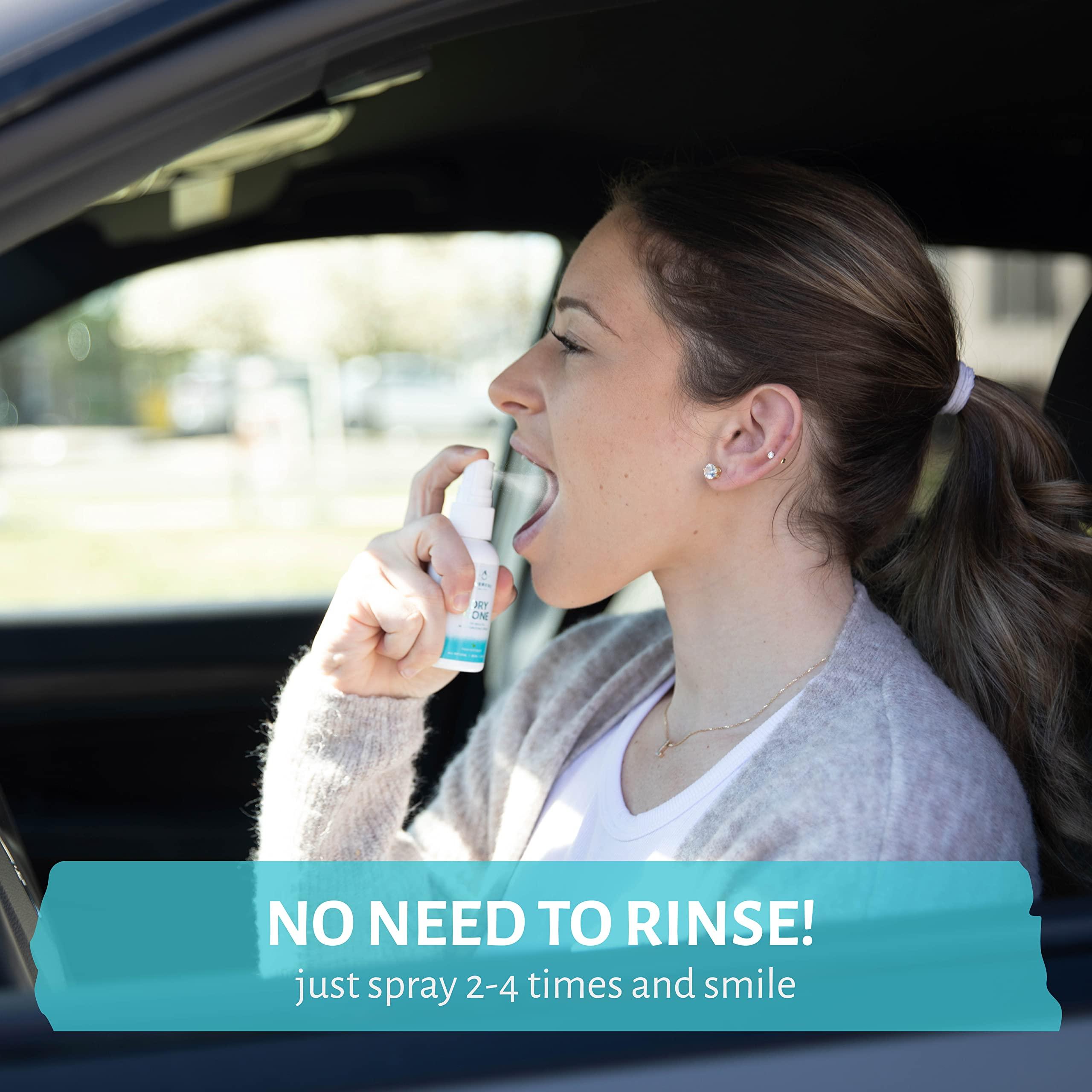 EVEREST ORAL CARE Natural Dry Mouth Moisturizing Spray with Xylitol - Dry Gone Throat Moisturizer Provides Relief from Cotton Mouth with Neem, Peppermint Oil, & Herbal Extracts (2 Fl Oz)