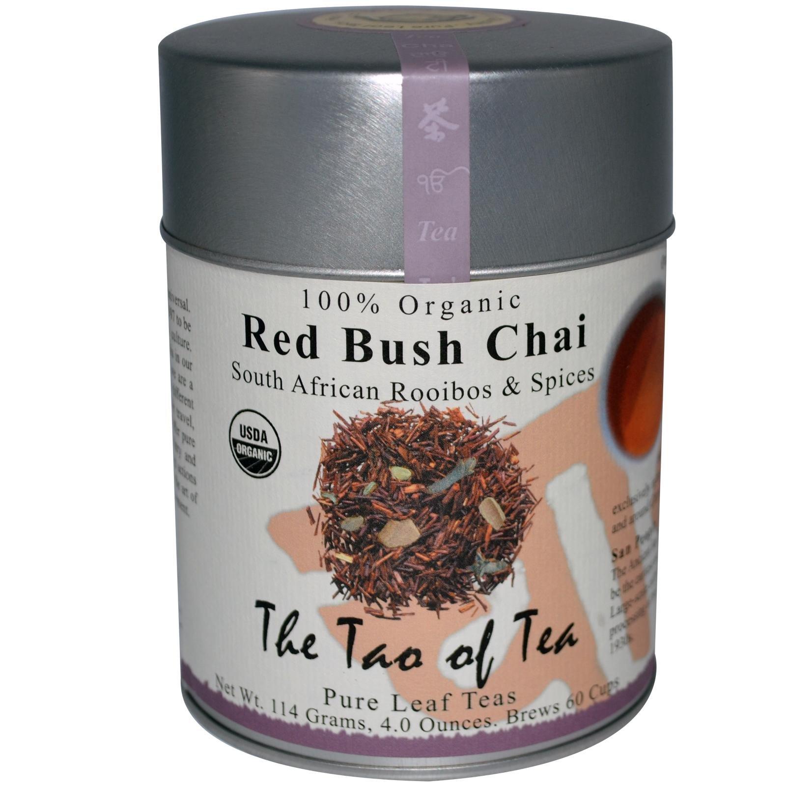 The Tao of Tea Red Bush Chai South African Rooibos & Spices 4 Ounce Can