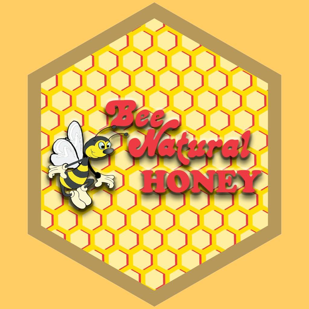 Bee Natural Honey Bee Natural South Florida Wildflower Honey - Natural, Pure, Unfiltered and Uncooked Honey | Kosher Certified | Ideal for Weddings, Events, Corporate Gifts, Travel, Baking, and Cooking (80 Ounce Jar - 5 LB)