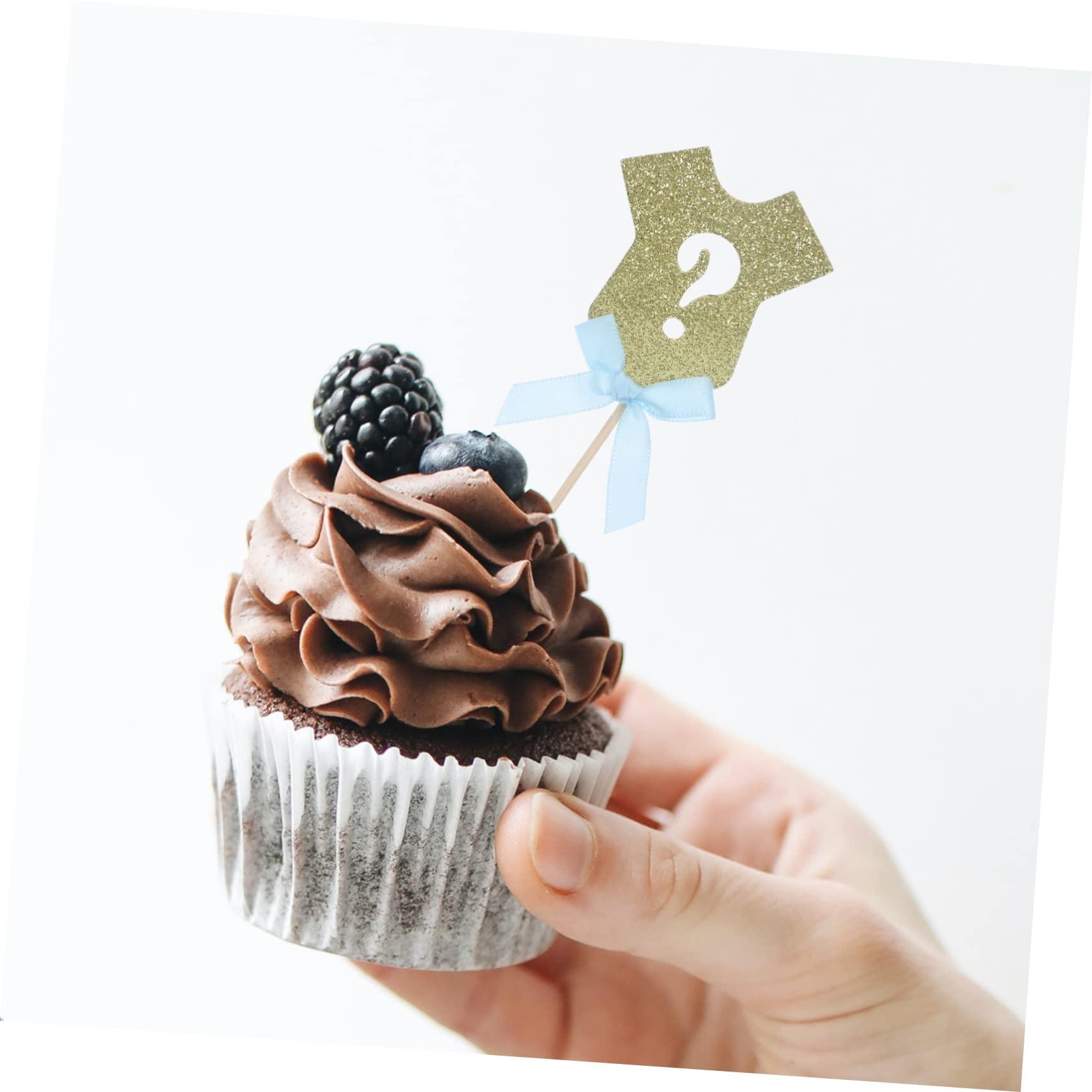 GANAZONO GANAZONO 4 sets Clothes Question Mark Cake birthday toppers for cakes birthday cupcake topper or blue cakes toppers pink happy birthday decorations cupcake toothpick baby Paper boy