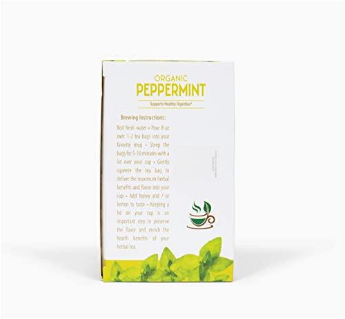 Lifestyle Awareness Lifestyle Awareness Organic Peppermint Tea, Caffeine Free, 20 Tea Bags, Pack of 6