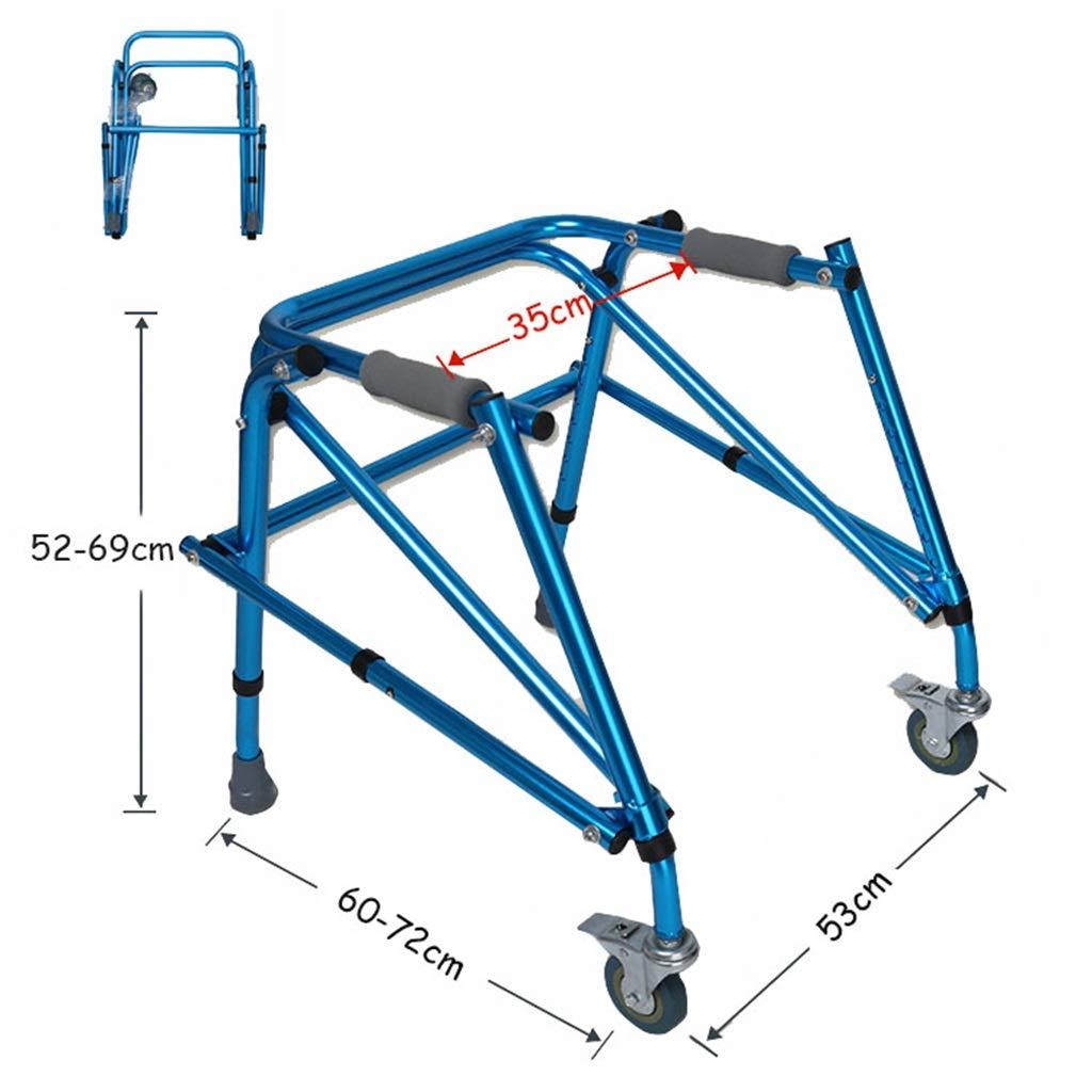 LIYIN- Walker LIYIN- Walker Children Walking Frame with 2 Wheels, Portable Walking Frames Ergonomic Handle and Adjustable Height (Blue)