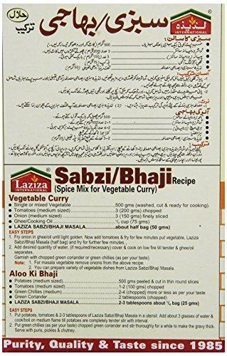 Laziza Laziza Sabzi Bhujia (vegetable) Masala, 100-Gram Boxes (Pack of 6)