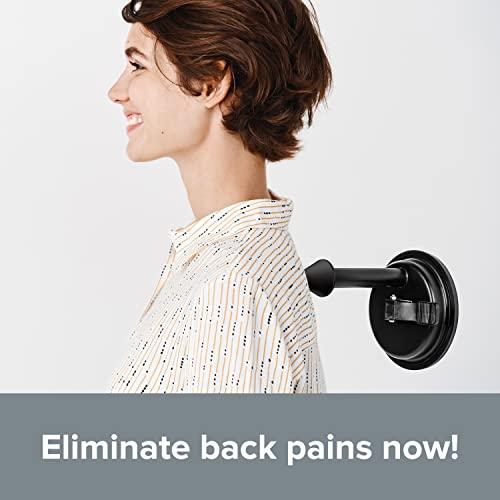 Primo Supply Wall Mounted Trigger Point Massager Tool - Mountable Pressure Point Massage Tool - Neck, Shoulder & Back Massage Stick with 3 Replaceable Heads for Acupressure Points - Manual Massage Tools for Home