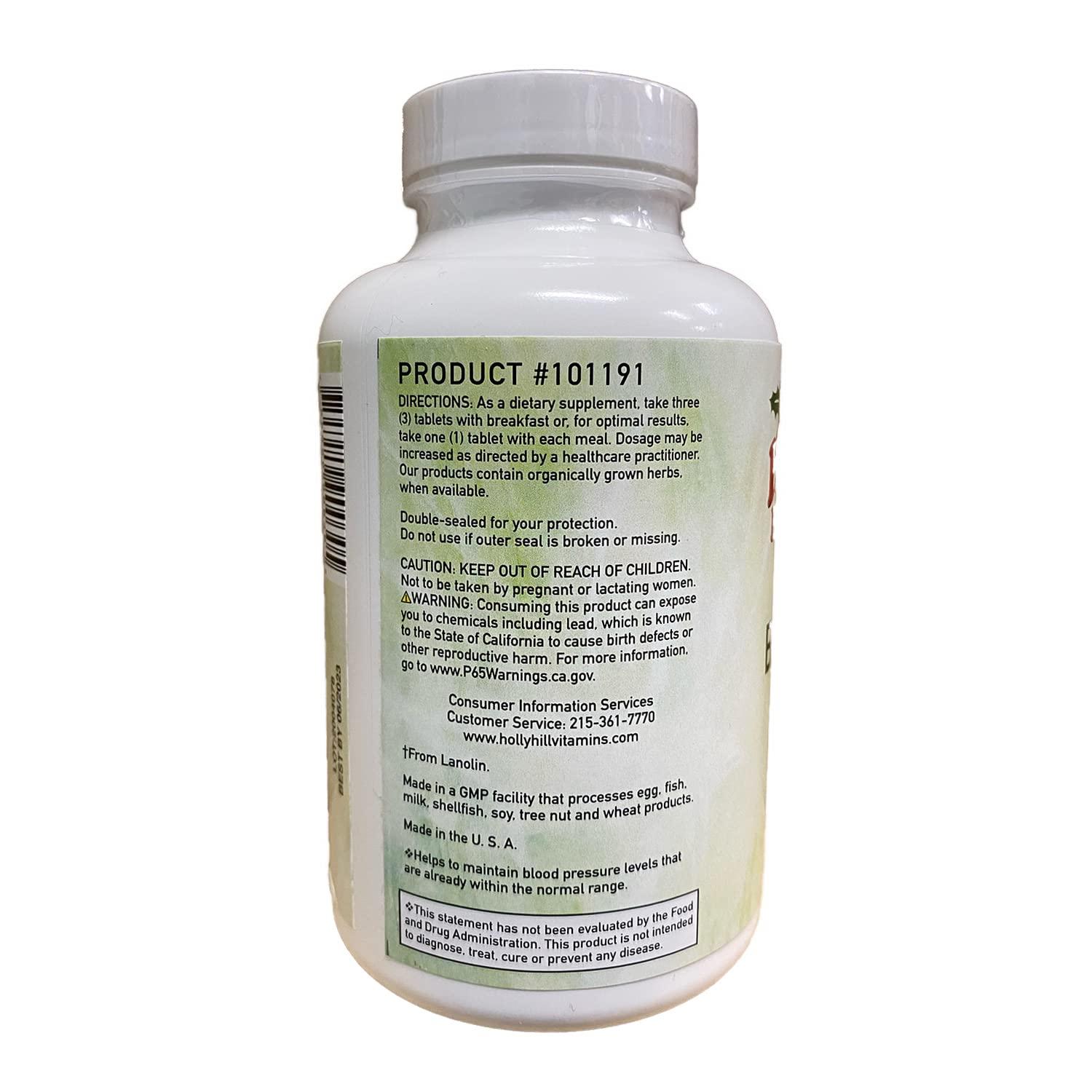 Holly Hill Health Foods Holly Hill Health Foods Blood Pressure Formula, 180 Vegetarian Tablets