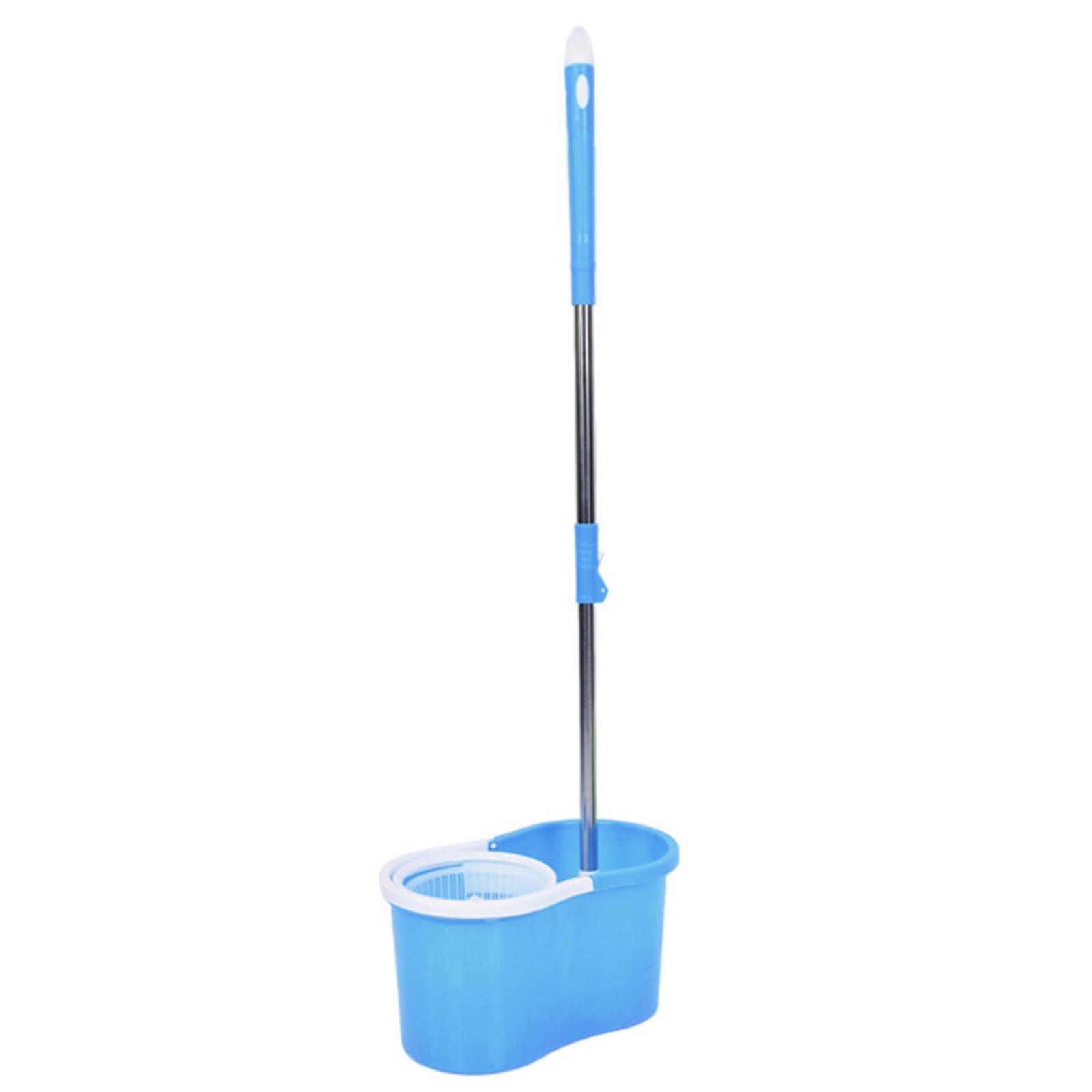 NIBHZ Spin Mop and Bucket with Wringer SetMop and Bucket Set for Floor Cleaning with 3 Mop RefillsTelescoping Mop Rod for Office and Home use,Blue