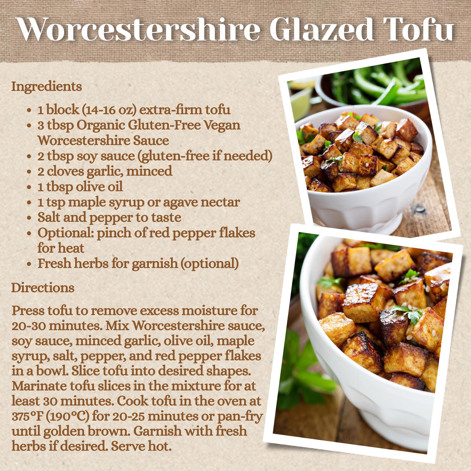 The Wizard's Sauces The Wizards Organic Vegan Worcestershire Sauce - Gluten Free Worcestershire Sauce, Organic Worcestershire Sauce, Vegan Fish Sauce - 128 Ounce