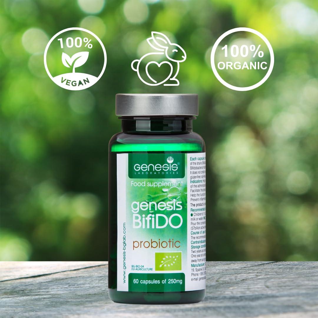 Genesis Laboratories Genesis Bifido Bio Probiotic with Lactobacillus 250 Mg per Capsule 60 caps