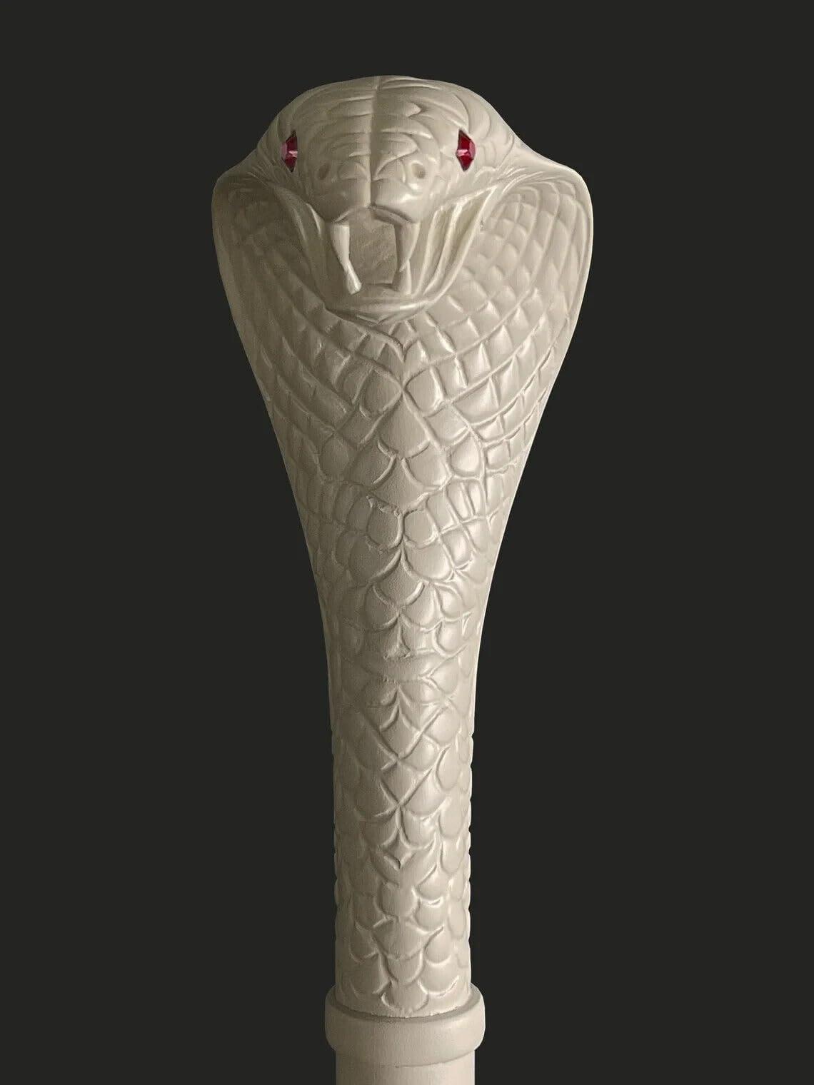 Generic Cobra Snake Wooden Walking Cane Stick 37\" Hand Carved Cobra Head Unique Designe Beautiful Carving for Men by H & A Collections