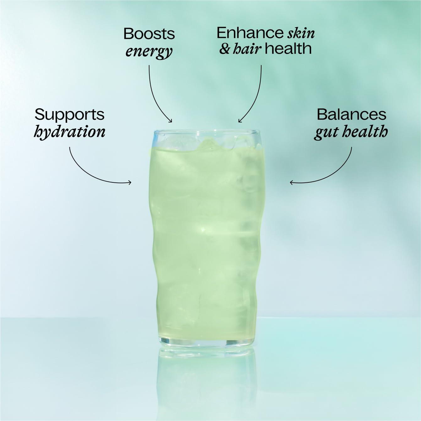 Belli Welli Belli Welli Daily Fiber Supplement with Added Collagen, Probiotics and Electrolytes | Supports Digestive Health and Regularity | Cucumber Lime Cooler | 16 Servings