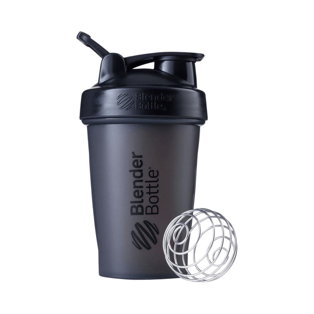 BlenderBottle BlenderBottle Classic Shaker Bottle Perfect for Protein Shakes and Pre Workout, Black, 20 Ounce