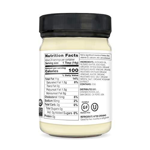 Chosen Foods Chosen Foods Avocado Oil - Mayo - Case of 6-12 oz.