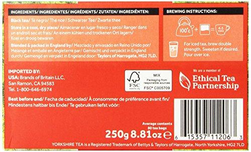 Yorkshire Tea Taylors of Harrogate Yorkshire Red, 80 Teabags, (Pack of 5)